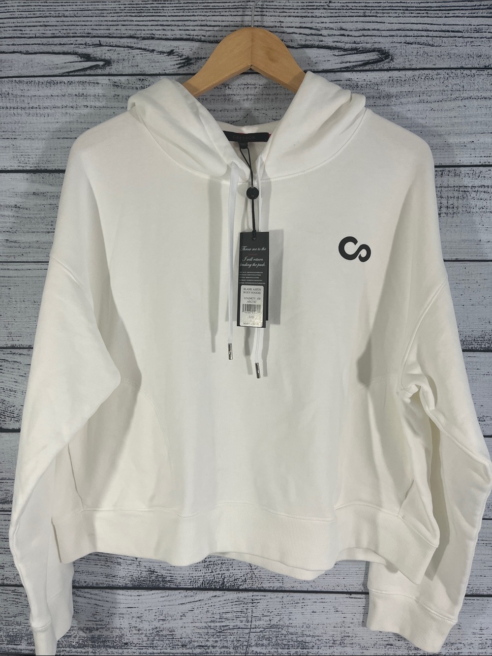 NWT-GREYSON-Blank Aspen Boxy Hoodie Sweatshirt-Size-L